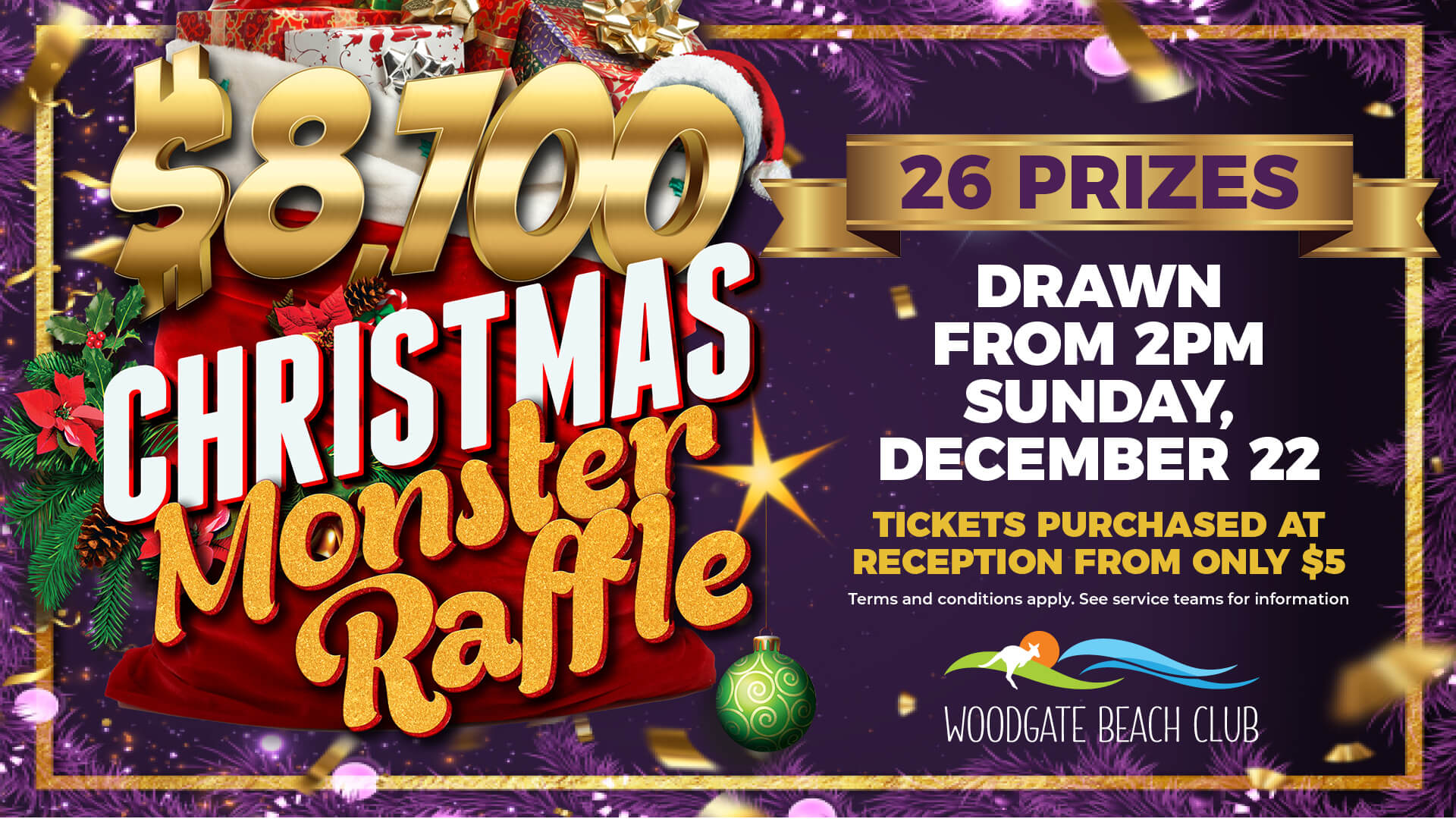 $8,700 Christmas Monster Raffle drawn 22 December 2024