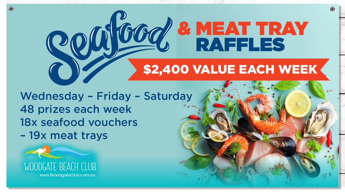 Seafood and meat tray raffles